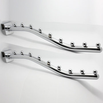 Metal Chrome Supermarket: Square Tube Metal Ball Hooks for Hanging Clothes