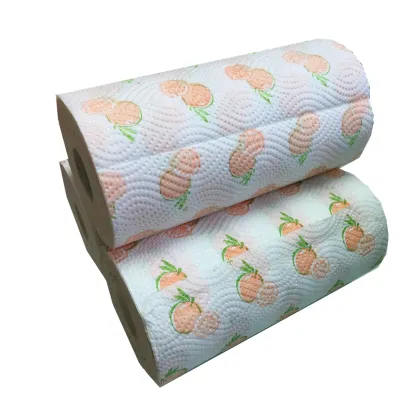 Disposable Cute Patterned Virgin Paper Towels for Kitchen
