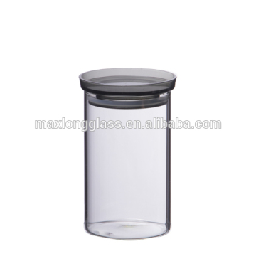 Wholesale Borosilicate Glass storage jars jars with plastic lid, 675ml