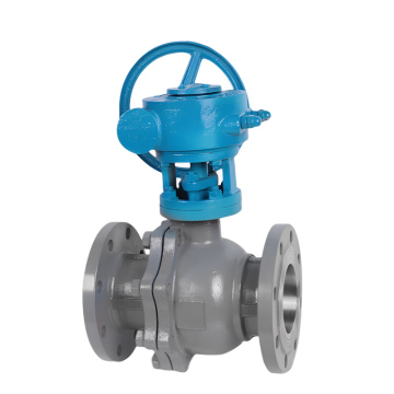 DN100 Cast Steel Flange Turbine Ball Valve
