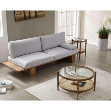  Fantastic Design Glass Rattan Double Layers Round Side Table Manufactory