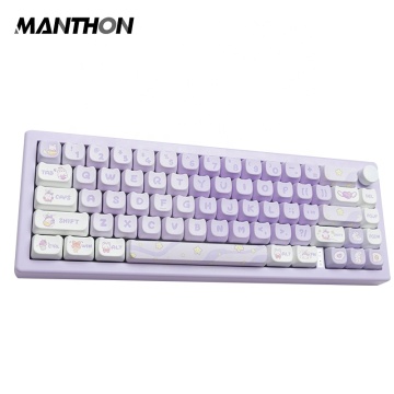 Cute Dream Purple Rabbit Cat Keycap - MOA Profile for MAC Thermal Sublimation