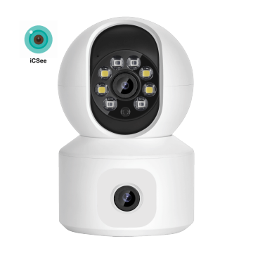 ICsee Dual Lens Baby PTZ 2K WiFi Camera with 4MP Resolution and Two-Way Audio