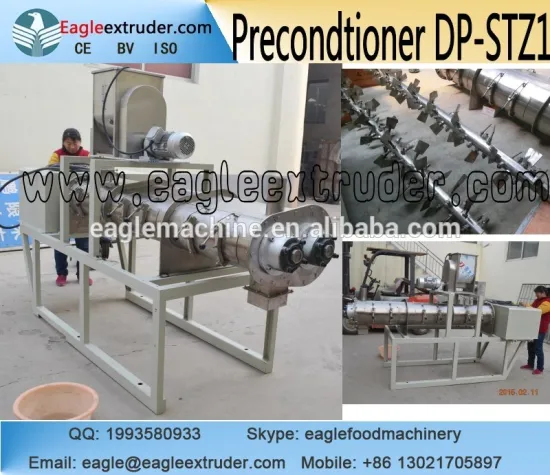 Jinan Eagle steam preconditioners in feed extrusion lines such as pet dog food, fish feed