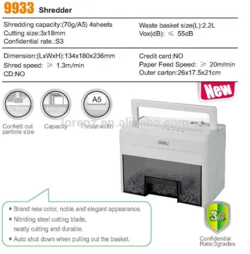 hot selling office deli shredder
