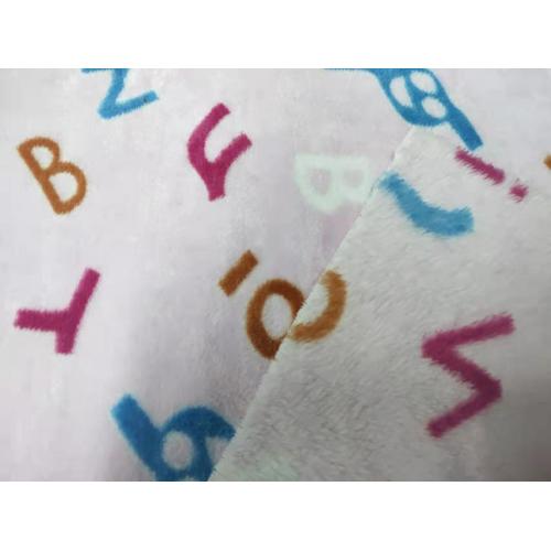 100% Polyester Double Side Flannel with Letter Printing