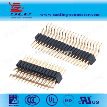 1.27mm pitch pin header connector,right angle smt dual row 26P male pin header