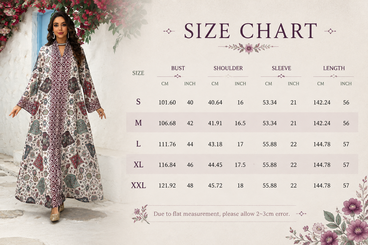 Printed Chiffon Modest Maxi Dress