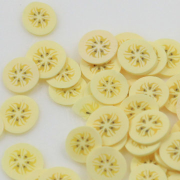 5mm Banana Slice Fruit Polymer Clay Granulado Para Plástico Barro Partículas De Barro Fazendo Pequenos Bonitos DIY Sprinkles