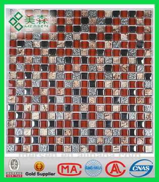REFS 30x30cm hot sale shiny glass mosaic tile with many designs available