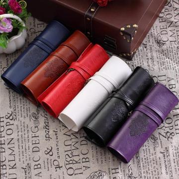 PU Leather Cosmetic Make up Brush Bag Case Pen Pencil Pouch Stationery Box Purse