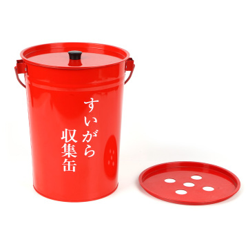 Wholesale Round Metal Trash Bucket with Handle for Office, Household, and Hotel