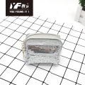 Sequin PVC square make up coin purse