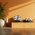 Minimalistische moderne Heimdekoration Betonschale