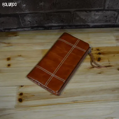 new design genuine leather wallet man leather wallet