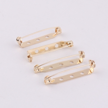 32mm Gold Metal Badge Brooch Safety Pin for Garment Accessories