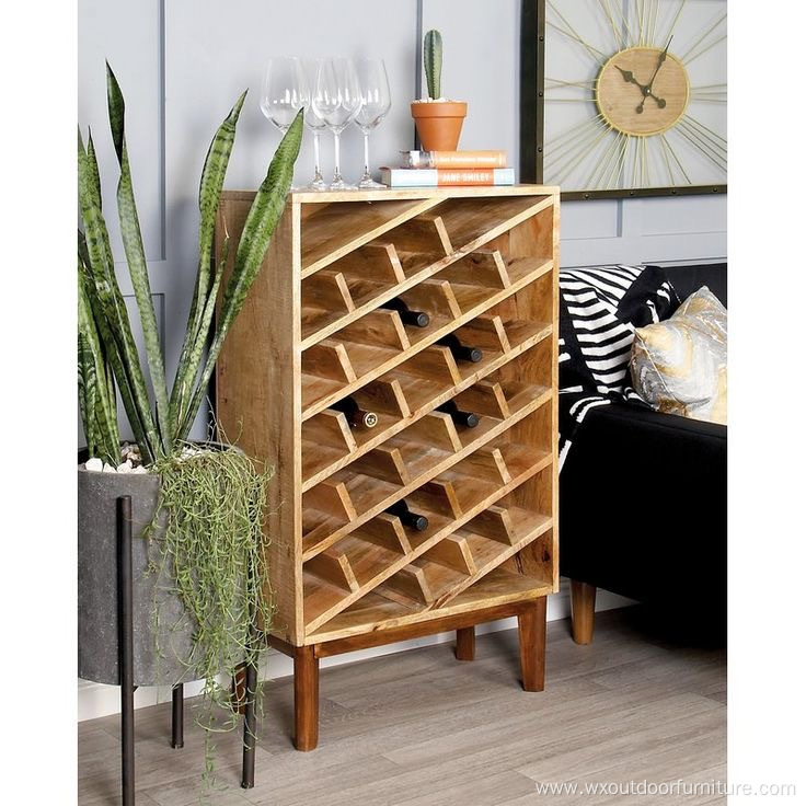 European Style Custom Free sample iron work supermarket bar Wall Mounted Display wine rack storage Cabinet
