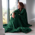 Winter Cozy Wearable Fleece TV Blanket with Sleeves