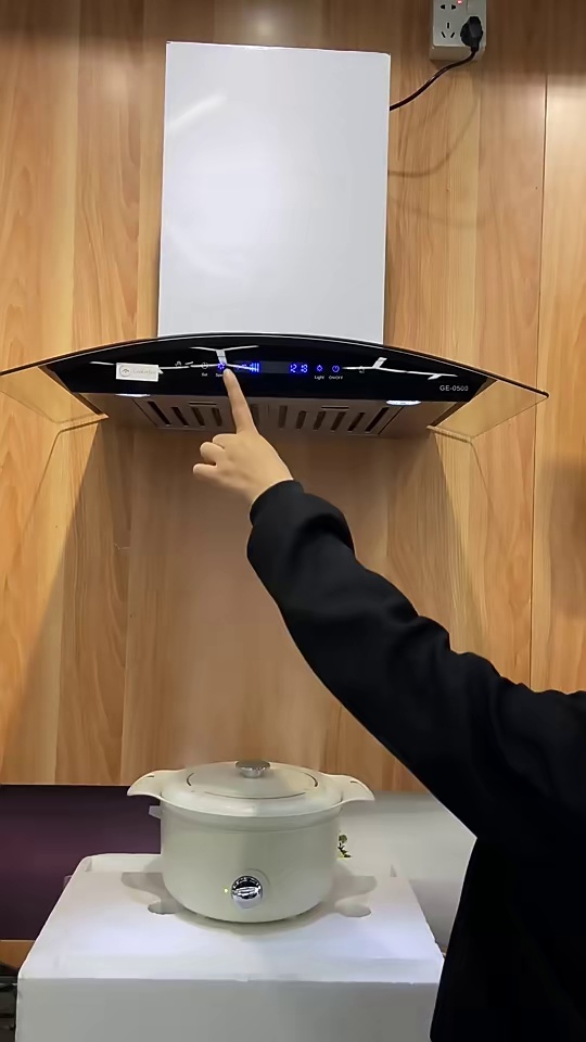 Home Appliance 3 Speed Touch Control Black Titanium 900 mm Aluminium Filter 24# Copper Motor Range Hood
