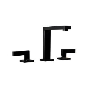 bathroom fitting black set decked moounted brass bathtub mixer tap faucet