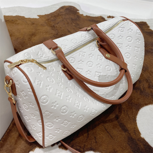 Λευκό συνθετικό δέρμα διανυκτέρευση τσάντα duffel