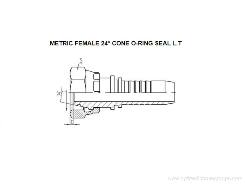 Metric O-Ring Female 24° Cone Seal L.T. 20411