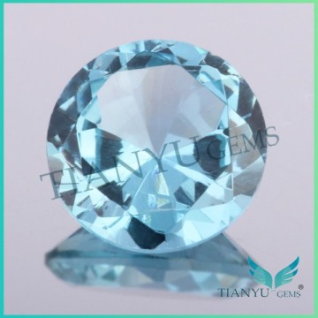 Wuzhou hotsale AAA garde 120# round aquamarine blue spinel gemstone
