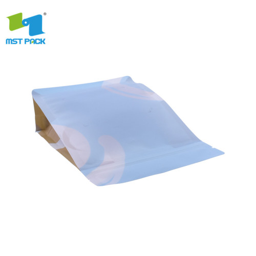 pantone color printing 3 ply kraft paper bag with pe liner