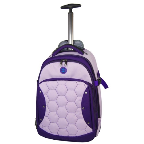 Purple Round Tube Trolley Travel Luggage