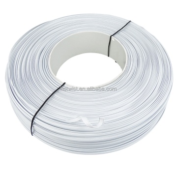 China Manufacturer clipband Double loop Wired  8mm x 600m tin tie clip band Twist Tie roll for Bread Bag Sealing