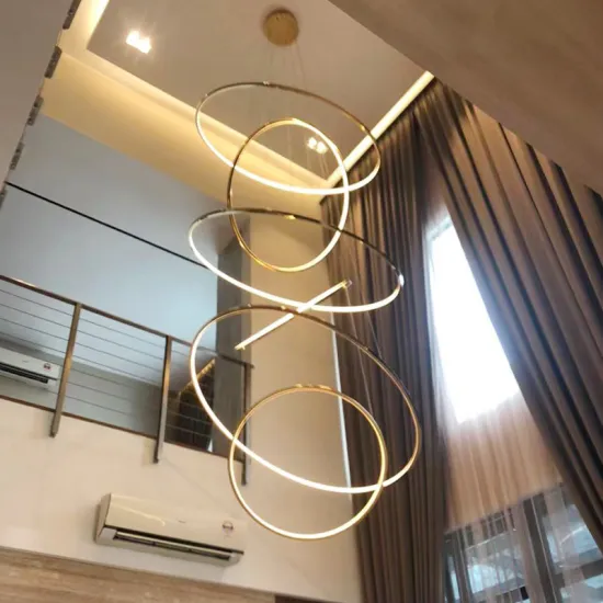 Modern Minimalist Large LED Chandelier Hanging Lamp 220V Ceiling Light