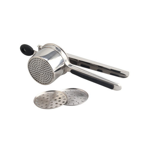 Stainless Steel Potato Ricer with 3 Interchangeable Discs