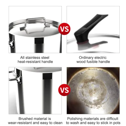 Commercial Kitchenware Stainless Steel Large Soup Pot