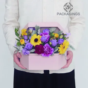 Custom handmade gift flower box packaging