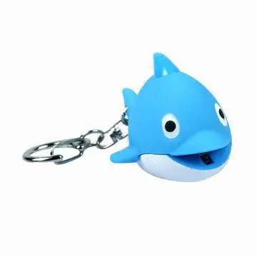 Dolphin sound keychain, made of plastic