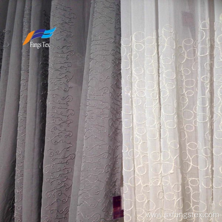 Voile Embroidery 100% Polyester Sound Proof Curtain