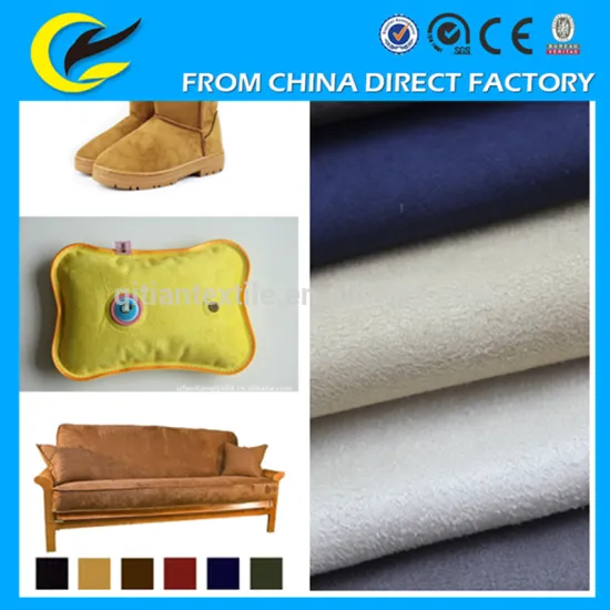 hotsale polyester suede fabric for sofa garment