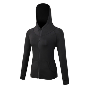 Chaqueta de entrenamiento de yoga ligera con cremallera completa