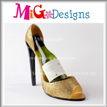 polyresin funny high heel shoe wine bottle holder