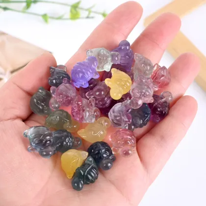 Healing Stone Fluorite Turtle