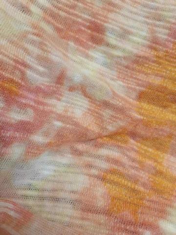 Knitted Cotton Polyester Slub Hacci Printed fabric