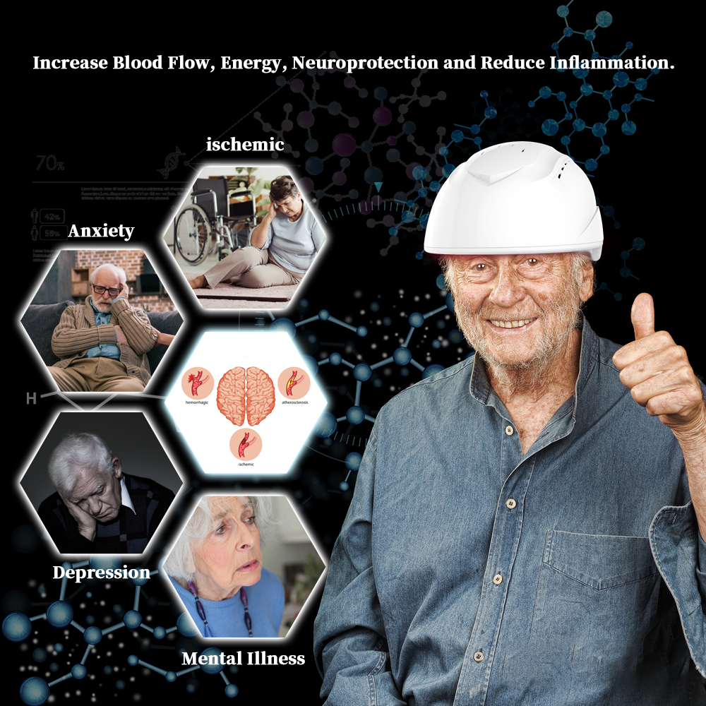 Cranial stimulation PBM Therapy helmets for brain diseases