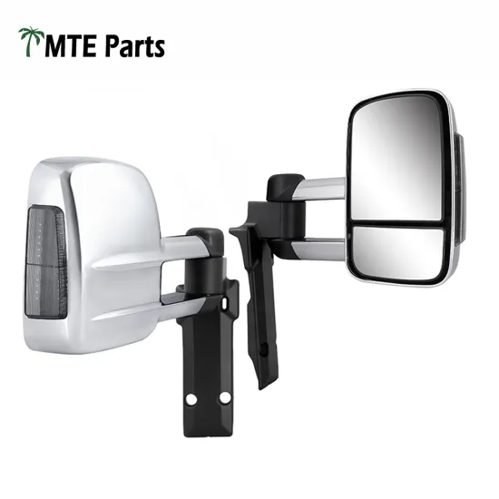 Electric Chrome Towing Mirrors for Toyota Land Cruiser 70, 75, 78, 79 Series (FJ75, FJ79) 1984-2018: Enhance Visibility and Safety with Rear View Mirror and Signal Features for Right Hand Drive Vehicles