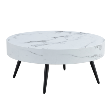Modern MDF Round Coffee Table for Living Room