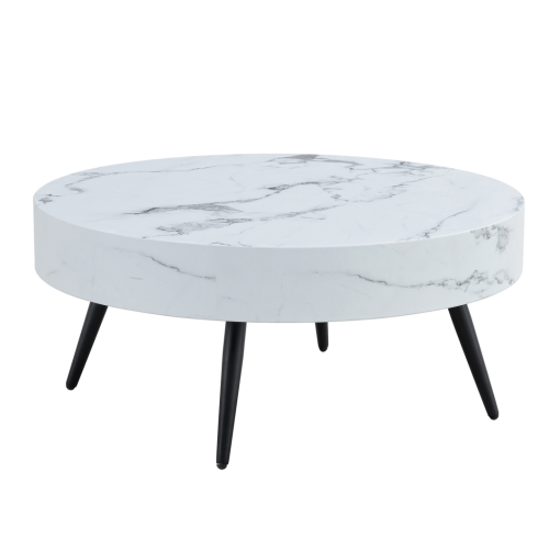 Modern MDF Round Coffee Table for Living Room