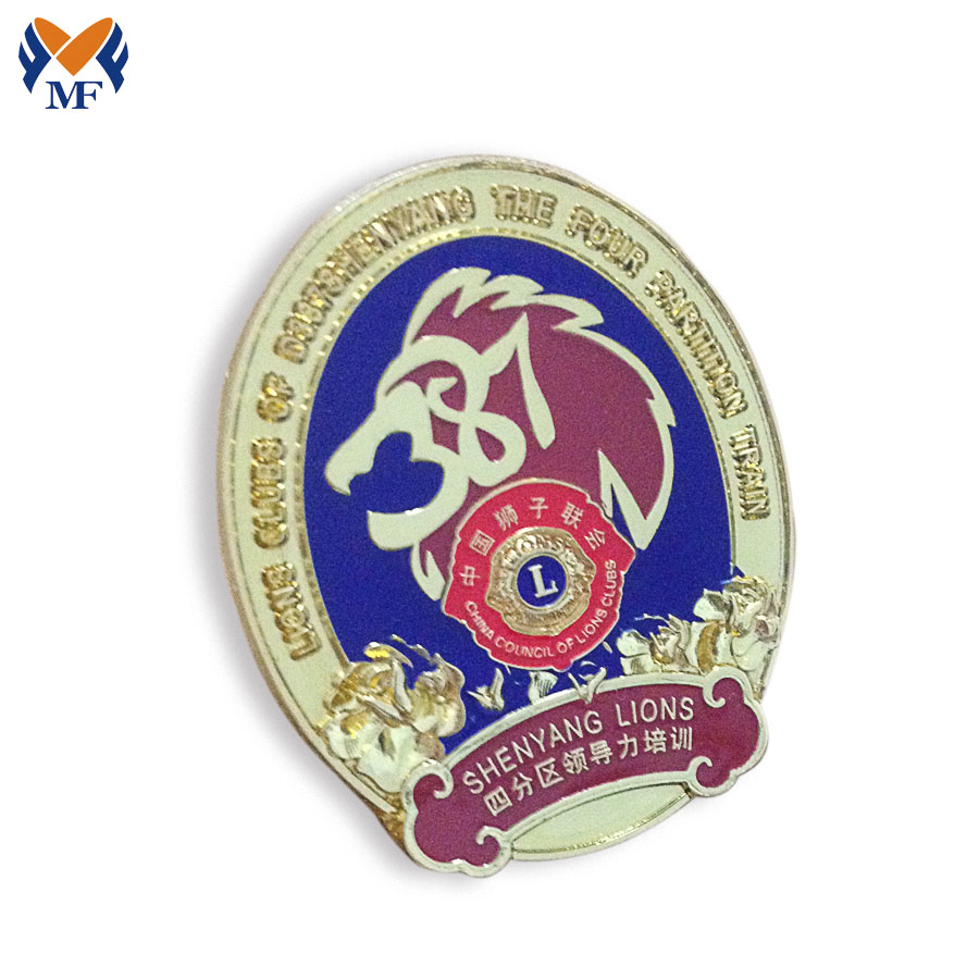 Politiet Metal Lion Pin Badge Lapel Pins