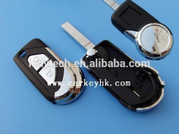 Citroen ds3, Peugeot flip 2 buttons remote replacement shell plastic cover cases with battery holder without groove blade
