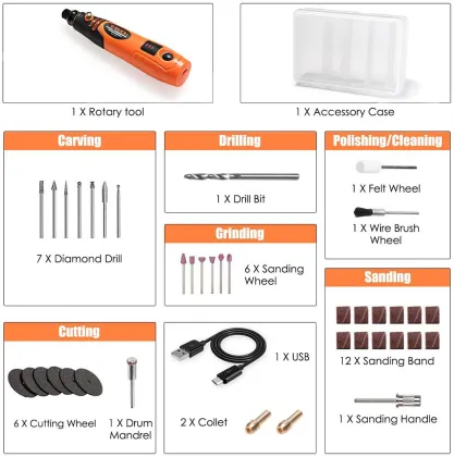 3.6V Grinder Pen Engraving Rotary Tool Compatible with Dremel
