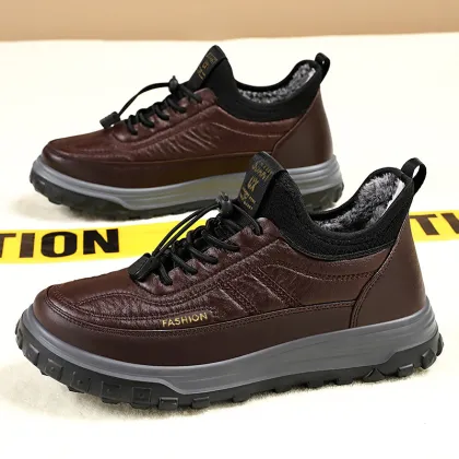 Super Light Weight Fleece Lined Waterproof Winter Snow Boots for Men