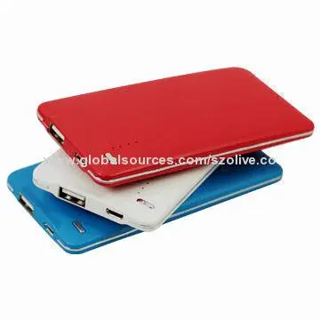 Mobile Power Banks with Polymer Battery, 4,000mAh Real Capacity